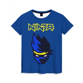 Женская футболка 3D с принтом FORTNITE NINJA в городе Новоалтайск, 100% полиэфир ( синтетическое хлопкоподобное полотно) | прямой крой, круглый вырез горловины, длина до линии бедер | fortnite | fortnite 2 | fortnite x | marshmello | ninja | ninja hyper streamer | ninja streamer | streamer | tyler blevins | маршмелло | ниндзя | фортнайт | фортнайт 2 | фортнайт глава 2
