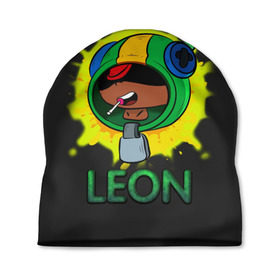 Шапка 3D с принтом Leon (Brawl Stars) в городе Новоалтайск, 100% полиэстер | универсальный размер, печать по всей поверхности изделия | brawl stars | crow | game | leon | бравл | бравл стар | бравл старс | ворон | ворона | детская | детям | игра | компьютерная игра | кров | леон | персонаж | развлечение