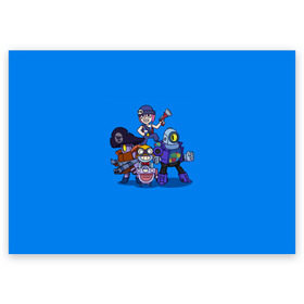 Поздравительная открытка с принтом Brawl Stars в городе Новоалтайск, 100% бумага | плотность бумаги 280 г/м2, матовая, на обратной стороне линовка и место для марки
 | brawl stars | crow | game | leon | бравл | бравл стар | бравл старс | ворон | ворона | детская | детям | игра | компьютерная игра | кров | леон | персонаж | развлечение