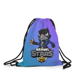 Рюкзак-мешок 3D с принтом Crow (Brawl Stars) в городе Новоалтайск, 100% полиэстер | плотность ткани — 200 г/м2, размер — 35 х 45 см; лямки — толстые шнурки, застежка на шнуровке, без карманов и подкладки | brawl stars | crow | game | leon | бравл | бравл стар | бравл старс | ворон | ворона | детская | детям | игра | компьютерная игра | кров | леон | персонаж | развлечение
