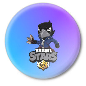 Значок с принтом Crow (Brawl Stars) в городе Новоалтайск,  металл | круглая форма, металлическая застежка в виде булавки | Тематика изображения на принте: brawl stars | crow | game | leon | бравл | бравл стар | бравл старс | ворон | ворона | детская | детям | игра | компьютерная игра | кров | леон | персонаж | развлечение