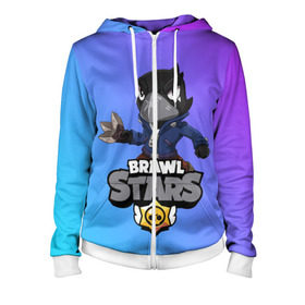 Женская толстовка 3D на молнии с принтом Crow (Brawl Stars) в городе Новоалтайск, 100% полиэстер | длина до линии бедра, манжеты и пояс оформлены мягкой тканевой резинкой, двухслойный капюшон со шнурком для регулировки, спереди молния, по бокам два кармана | brawl stars | crow | game | leon | бравл | бравл стар | бравл старс | ворон | ворона | детская | детям | игра | компьютерная игра | кров | леон | персонаж | развлечение