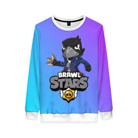 Женский свитшот 3D с принтом Crow (Brawl Stars) в городе Новоалтайск, 100% полиэстер с мягким внутренним слоем | круглый вырез горловины, мягкая резинка на манжетах и поясе, свободная посадка по фигуре | brawl stars | crow | game | leon | бравл | бравл стар | бравл старс | ворон | ворона | детская | детям | игра | компьютерная игра | кров | леон | персонаж | развлечение