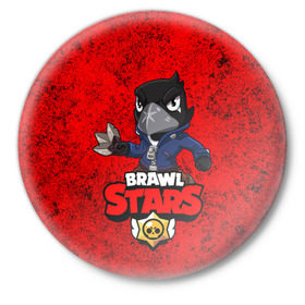 Значок с принтом Crow (Brawl Stars) в городе Новоалтайск,  металл | круглая форма, металлическая застежка в виде булавки | Тематика изображения на принте: brawl stars | crow | game | leon | бравл | бравл стар | бравл старс | ворон | ворона | детская | детям | игра | компьютерная игра | кров | леон | персонаж | развлечение