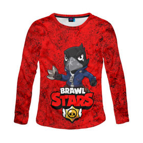 Женский лонгслив 3D с принтом Crow (Brawl Stars) в городе Новоалтайск, 100% полиэстер | длинные рукава, круглый вырез горловины, полуприлегающий силуэт | brawl stars | crow | game | leon | бравл | бравл стар | бравл старс | ворон | ворона | детская | детям | игра | компьютерная игра | кров | леон | персонаж | развлечение