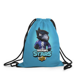 Рюкзак-мешок 3D с принтом Crow (Brawl Stars) в городе Новоалтайск, 100% полиэстер | плотность ткани — 200 г/м2, размер — 35 х 45 см; лямки — толстые шнурки, застежка на шнуровке, без карманов и подкладки | brawl stars | crow | game | leon | бравл | бравл стар | бравл старс | ворон | ворона | детская | детям | игра | компьютерная игра | кров | леон | персонаж | развлечение