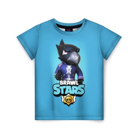 Детская футболка 3D с принтом Crow (Brawl Stars) в городе Новоалтайск, 100% гипоаллергенный полиэфир | прямой крой, круглый вырез горловины, длина до линии бедер, чуть спущенное плечо, ткань немного тянется | brawl stars | crow | game | leon | бравл | бравл стар | бравл старс | ворон | ворона | детская | детям | игра | компьютерная игра | кров | леон | персонаж | развлечение