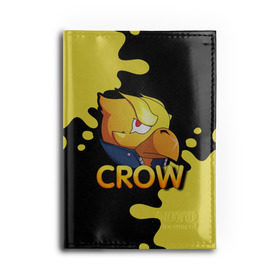 Обложка для автодокументов с принтом Crow (Brawl Stars) в городе Новоалтайск, натуральная кожа |  размер 19,9*13 см; внутри 4 больших “конверта” для документов и один маленький отдел — туда идеально встанут права | Тематика изображения на принте: brawl stars | crow | game | leon | бравл | бравл стар | бравл старс | ворон | ворона | детская | детям | игра | компьютерная игра | кров | леон | персонаж | развлечение