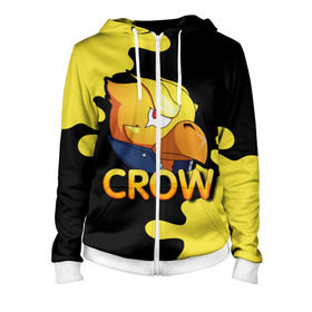 Женская толстовка 3D на молнии с принтом Crow (Brawl Stars) в городе Новоалтайск, 100% полиэстер | длина до линии бедра, манжеты и пояс оформлены мягкой тканевой резинкой, двухслойный капюшон со шнурком для регулировки, спереди молния, по бокам два кармана | brawl stars | crow | game | leon | бравл | бравл стар | бравл старс | ворон | ворона | детская | детям | игра | компьютерная игра | кров | леон | персонаж | развлечение