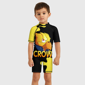 Детский купальный костюм 3D с принтом Crow (Brawl Stars) в городе Новоалтайск, Полиэстер 85%, Спандекс 15% | застежка на молнии на спине | brawl stars | crow | game | leon | бравл | бравл стар | бравл старс | ворон | ворона | детская | детям | игра | компьютерная игра | кров | леон | персонаж | развлечение