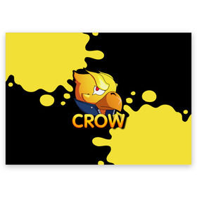 Поздравительная открытка с принтом Crow (Brawl Stars) в городе Новоалтайск, 100% бумага | плотность бумаги 280 г/м2, матовая, на обратной стороне линовка и место для марки
 | brawl stars | crow | game | leon | бравл | бравл стар | бравл старс | ворон | ворона | детская | детям | игра | компьютерная игра | кров | леон | персонаж | развлечение