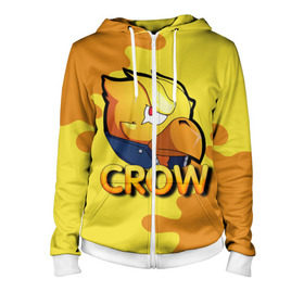 Женская толстовка 3D на молнии с принтом Crow (Brawl Stars) в городе Новоалтайск, 100% полиэстер | длина до линии бедра, манжеты и пояс оформлены мягкой тканевой резинкой, двухслойный капюшон со шнурком для регулировки, спереди молния, по бокам два кармана | brawl stars | crow | game | leon | бравл | бравл стар | бравл старс | ворон | ворона | детская | детям | игра | компьютерная игра | кров | леон | персонаж | развлечение