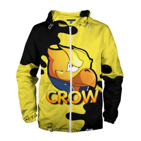 Мужская ветровка 3D с принтом Crow (Brawl Stars) в городе Новоалтайск, 100% полиэстер | подол и капюшон оформлены резинкой с фиксаторами, два кармана без застежек по бокам, один потайной карман на груди | brawl stars | crow | game | leon | бравл | бравл стар | бравл старс | ворон | ворона | детская | детям | игра | компьютерная игра | кров | леон | персонаж | развлечение