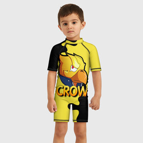 Детский купальный костюм 3D с принтом Crow (Brawl Stars) в городе Новоалтайск, Полиэстер 85%, Спандекс 15% | застежка на молнии на спине | brawl stars | crow | game | leon | бравл | бравл стар | бравл старс | ворон | ворона | детская | детям | игра | компьютерная игра | кров | леон | персонаж | развлечение