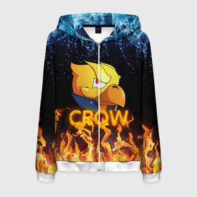 Мужская толстовка 3D на молнии с принтом Crow (Brawl Stars) в городе Новоалтайск, 100% полиэстер | длина до линии бедра, манжеты и пояс оформлены мягкой тканевой резинкой, двухслойный капюшон со шнурком для регулировки, спереди молния, по бокам два кармана | brawl stars | crow | game | leon | бравл | бравл стар | бравл старс | ворон | ворона | детская | детям | игра | компьютерная игра | кров | леон | персонаж | развлечение