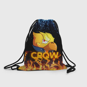 Рюкзак-мешок 3D с принтом Crow (Brawl Stars) в городе Новоалтайск, 100% полиэстер | плотность ткани — 200 г/м2, размер — 35 х 45 см; лямки — толстые шнурки, застежка на шнуровке, без карманов и подкладки | brawl stars | crow | game | leon | бравл | бравл стар | бравл старс | ворон | ворона | детская | детям | игра | компьютерная игра | кров | леон | персонаж | развлечение