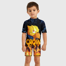 Детский купальный костюм 3D с принтом Crow (Brawl Stars) в городе Новоалтайск, Полиэстер 85%, Спандекс 15% | застежка на молнии на спине | brawl stars | crow | game | leon | бравл | бравл стар | бравл старс | ворон | ворона | детская | детям | игра | компьютерная игра | кров | леон | персонаж | развлечение