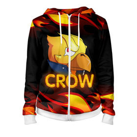 Женская толстовка 3D на молнии с принтом Crow (Brawl Stars) в городе Новоалтайск, 100% полиэстер | длина до линии бедра, манжеты и пояс оформлены мягкой тканевой резинкой, двухслойный капюшон со шнурком для регулировки, спереди молния, по бокам два кармана | brawl stars | crow | game | leon | бравл | бравл стар | бравл старс | ворон | ворона | детская | детям | игра | компьютерная игра | кров | леон | персонаж | развлечение