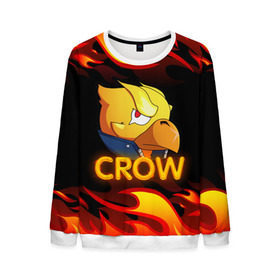 Мужской свитшот 3D с принтом Crow (Brawl Stars) в городе Новоалтайск, 100% полиэстер с мягким внутренним слоем | круглый вырез горловины, мягкая резинка на манжетах и поясе, свободная посадка по фигуре | brawl stars | crow | game | leon | бравл | бравл стар | бравл старс | ворон | ворона | детская | детям | игра | компьютерная игра | кров | леон | персонаж | развлечение