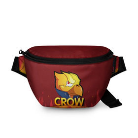 Поясная сумка 3D с принтом Crow (Brawl Stars) в городе Новоалтайск, 100% полиэстер | плотная ткань, ремень с регулируемой длиной, внутри несколько карманов для мелочей, основное отделение и карман с обратной стороны сумки застегиваются на молнию | brawl stars | crow | game | leon | бравл | бравл стар | бравл старс | ворон | ворона | детская | детям | игра | компьютерная игра | кров | леон | персонаж | развлечение