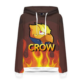 Женская толстовка 3D с принтом Crow (Brawl Stars) в городе Новоалтайск, 100% полиэстер  | двухслойный капюшон со шнурком для регулировки, мягкие манжеты на рукавах и по низу толстовки, спереди карман-кенгуру с мягким внутренним слоем. | brawl stars | crow | game | leon | бравл | бравл стар | бравл старс | ворон | ворона | детская | детям | игра | компьютерная игра | кров | леон | персонаж | развлечение