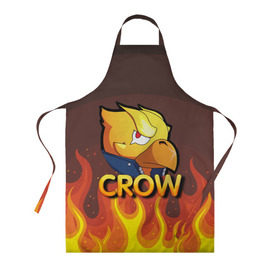 Фартук 3D с принтом Crow (Brawl Stars) в городе Новоалтайск, 100% полиэстер | общий размер — 65 х 85 см, ширина нагрудника — 26 см, горловина — 53 см, длина завязок — 54 см, общий обхват в поясе — 173 см. Принт на завязках и на горловине наносится с двух сторон, на основной части фартука — только с внешней стороны | brawl stars | crow | game | leon | бравл | бравл стар | бравл старс | ворон | ворона | детская | детям | игра | компьютерная игра | кров | леон | персонаж | развлечение