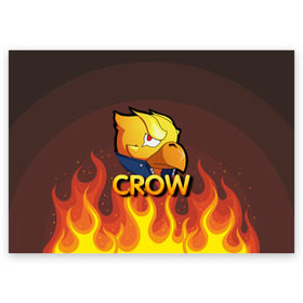 Поздравительная открытка с принтом Crow (Brawl Stars) в городе Новоалтайск, 100% бумага | плотность бумаги 280 г/м2, матовая, на обратной стороне линовка и место для марки
 | brawl stars | crow | game | leon | бравл | бравл стар | бравл старс | ворон | ворона | детская | детям | игра | компьютерная игра | кров | леон | персонаж | развлечение