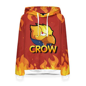 Женская толстовка 3D с принтом Crow (Brawl Stars) в городе Новоалтайск, 100% полиэстер  | двухслойный капюшон со шнурком для регулировки, мягкие манжеты на рукавах и по низу толстовки, спереди карман-кенгуру с мягким внутренним слоем. | brawl stars | crow | game | leon | бравл | бравл стар | бравл старс | ворон | ворона | детская | детям | игра | компьютерная игра | кров | леон | персонаж | развлечение