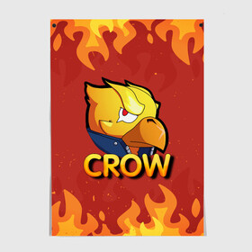 Постер с принтом Crow (Brawl Stars) в городе Новоалтайск, 100% бумага
 | бумага, плотность 150 мг. Матовая, но за счет высокого коэффициента гладкости имеет небольшой блеск и дает на свету блики, но в отличии от глянцевой бумаги не покрыта лаком | brawl stars | crow | game | leon | бравл | бравл стар | бравл старс | ворон | ворона | детская | детям | игра | компьютерная игра | кров | леон | персонаж | развлечение