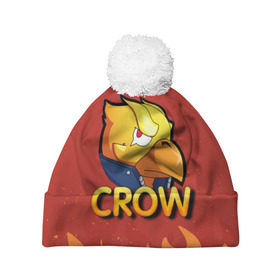 Шапка 3D c помпоном с принтом Crow (Brawl Stars) в городе Новоалтайск, 100% полиэстер | универсальный размер, печать по всей поверхности изделия | brawl stars | crow | game | leon | бравл | бравл стар | бравл старс | ворон | ворона | детская | детям | игра | компьютерная игра | кров | леон | персонаж | развлечение