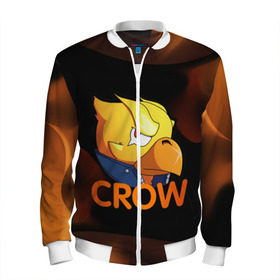 Мужской бомбер 3D с принтом Crow (Brawl Stars) в городе Новоалтайск, 100% полиэстер | застегивается на молнию, по бокам два кармана без застежек, по низу бомбера и на воротнике - эластичная резинка | brawl stars | crow | game | leon | бравл | бравл стар | бравл старс | ворон | ворона | детская | детям | игра | компьютерная игра | кров | леон | персонаж | развлечение