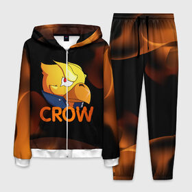 Мужской костюм 3D с принтом Crow (Brawl Stars) в городе Новоалтайск, 100% полиэстер | Манжеты и пояс оформлены тканевой резинкой, двухслойный капюшон со шнурком для регулировки, карманы спереди | brawl stars | crow | game | leon | бравл | бравл стар | бравл старс | ворон | ворона | детская | детям | игра | компьютерная игра | кров | леон | персонаж | развлечение