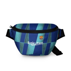 Поясная сумка 3D с принтом Barcelona PreMatch kit в городе Новоалтайск, 100% полиэстер | плотная ткань, ремень с регулируемой длиной, внутри несколько карманов для мелочей, основное отделение и карман с обратной стороны сумки застегиваются на молнию | barcelona | champions | laliga | league | messi | spain | барселона | испания | лига | месси | чемпионов