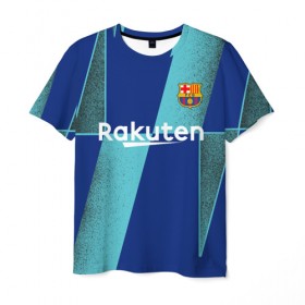 Мужская футболка 3D с принтом Barcelona PreMatch kit в городе Новоалтайск, 100% полиэфир | прямой крой, круглый вырез горловины, длина до линии бедер | barcelona | champions | laliga | league | messi | spain | барселона | испания | лига | месси | чемпионов