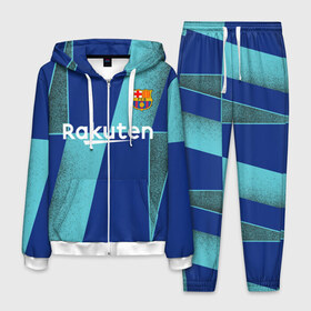 Мужской костюм 3D с принтом Barcelona PreMatch kit в городе Новоалтайск, 100% полиэстер | Манжеты и пояс оформлены тканевой резинкой, двухслойный капюшон со шнурком для регулировки, карманы спереди | barcelona | champions | laliga | league | messi | spain | барселона | испания | лига | месси | чемпионов