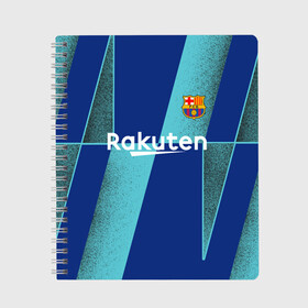 Тетрадь с принтом Barcelona PreMatch kit в городе Новоалтайск, 100% бумага | 48 листов, плотность листов — 60 г/м2, плотность картонной обложки — 250 г/м2. Листы скреплены сбоку удобной пружинной спиралью. Уголки страниц и обложки скругленные. Цвет линий — светло-серый
 | barcelona | champions | laliga | league | messi | spain | барселона | испания | лига | месси | чемпионов
