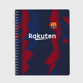 Тетрадь с принтом Barcelona PreMatch home в городе Новоалтайск, 100% бумага | 48 листов, плотность листов — 60 г/м2, плотность картонной обложки — 250 г/м2. Листы скреплены сбоку удобной пружинной спиралью. Уголки страниц и обложки скругленные. Цвет линий — светло-серый
 | barcelona | champions | laliga | league | messi | spain | барселона | испания | лига | месси | чемпионов