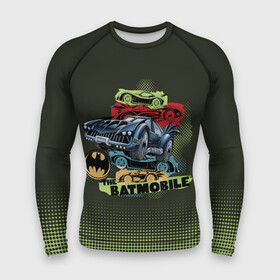 Мужской рашгард 3D с принтом The Batmobile в городе Новоалтайск,  |  | 80 | 80th | anniversary | bat man | batman | batman comics | caped crusader | dark knight | shtatbat | бетмен | брюс уэйн | бэт мен | бэтмен | тёмный рыцарь