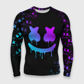 Мужской рашгард 3D с принтом MARSHMELLO NEON | НЕОН в городе Новоалтайск,  |  | america | dj | marshmello | usa | америка | маршмелло