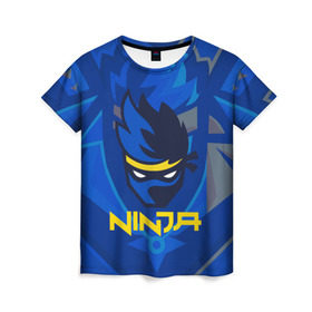 Женская футболка 3D с принтом FORTNITE NINJA в городе Новоалтайск, 100% полиэфир ( синтетическое хлопкоподобное полотно) | прямой крой, круглый вырез горловины, длина до линии бедер | fnchap2 | fortnite | fortnite 2 | fortnite x | marshmello | ninja | ninja hyper streamer | ninja streamer | streamer | tyler blevins | маршмелло | ниндзя | фортнайт | фортнайт 2 | фортнайт глава 2
