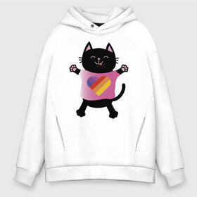 Мужское худи Oversize хлопок с принтом Black cat в городе Новоалтайск, френч-терри — 70% хлопок, 30% полиэстер. Мягкий теплый начес внутри —100% хлопок | боковые карманы, эластичные манжеты и нижняя кромка, капюшон на магнитной кнопке | black | cat | eyes | heart | like | likee | moustache | mouth | nose | paws | smile | tail | tounge | глаза | кот | котенок | кошка | лапы | нос | рот | сердце | улыбка | усы | хвост | черный | язык