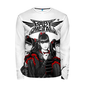 Мужской лонгслив 3D с принтом BABYMETAL в городе Новоалтайск, 100% полиэстер | длинные рукава, круглый вырез горловины, полуприлегающий силуэт | babymetal | moametal | su metal | yuimetal | бэбимэтал | группы | каваий метал | метал | музыка