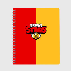 Тетрадь с принтом BRAWL STARS в городе Новоалтайск, 100% бумага | 48 листов, плотность листов — 60 г/м2, плотность картонной обложки — 250 г/м2. Листы скреплены сбоку удобной пружинной спиралью. Уголки страниц и обложки скругленные. Цвет линий — светло-серый
 | brawl | brawlstars. star | leon | stars | бо | бравлстарс | брок | булл | ворон | джесси | динамайк | кольт | леон | нита | спайк | стар | шелли