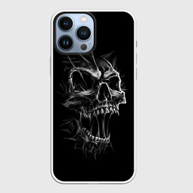 Чехол для iPhone 13 Pro Max с принтом Cry в городе Новоалтайск,  |  | cry | fear | grin. teeth | halloween | horror | jaw | skull | зубы | крик | оскал | ужас | хэллоуин | череп