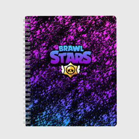 Тетрадь с принтом BRAWL STARS в городе Новоалтайск, 100% бумага | 48 листов, плотность листов — 60 г/м2, плотность картонной обложки — 250 г/м2. Листы скреплены сбоку удобной пружинной спиралью. Уголки страниц и обложки скругленные. Цвет линий — светло-серый
 | brawl | brawlstars. star | leon | stars | бо | бравлстарс | брок | булл | ворон | джесси | динамайк | кольт | леон | нита | спайк | стар | шелли