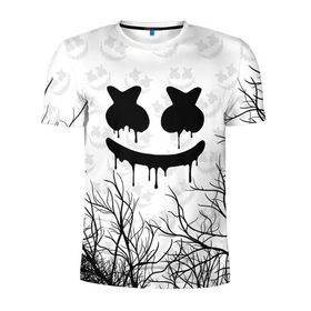 Мужская футболка 3D спортивная с принтом MARSHMELLO HALLOWEEN в городе Новоалтайск, 100% полиэстер с улучшенными характеристиками | приталенный силуэт, круглая горловина, широкие плечи, сужается к линии бедра | Тематика изображения на принте: america | dj | halloween | marshmello | marshmello halloween | usa | америка | маршмелло | маршмелло хеллоуин | хеллоуин