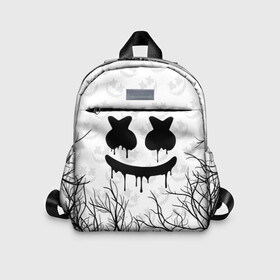 Детский рюкзак 3D с принтом MARSHMELLO HALLOWEEN в городе Новоалтайск, 100% полиэстер | лямки с регулируемой длиной, сверху петелька, чтобы рюкзак можно было повесить на вешалку. Основное отделение закрывается на молнию, как и внешний карман. Внутри дополнительный карман. По бокам два дополнительных кармашка | america | dj | halloween | marshmello | marshmello halloween | usa | америка | маршмелло | маршмелло хеллоуин | хеллоуин
