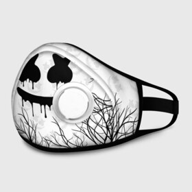 Маска из неопрена с принтом MARSHMELLO HALLOWEEN в городе Новоалтайск, неопрен 100% | Форма огибающая нос. Резинки для ушей с дополнительной резинкой на затылке. Клапан для выдоха для активного дыхания при занятиях спортом. Эластичный материал маски и окантовки для лучшего растяжения и прилегания маски.  | america | dj | halloween | marshmello | marshmello halloween | usa | америка | маршмелло | маршмелло хеллоуин | хеллоуин