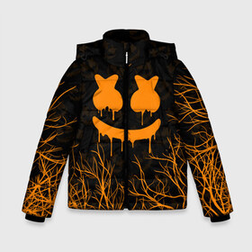 Зимняя куртка для мальчиков 3D с принтом MARSHMELLO HALLOWEEN в городе Новоалтайск, ткань верха — 100% полиэстер; подклад — 100% полиэстер, утеплитель — 100% полиэстер | длина ниже бедра, удлиненная спинка, воротник стойка и отстегивающийся капюшон. Есть боковые карманы с листочкой на кнопках, утяжки по низу изделия и внутренний карман на молнии. 

Предусмотрены светоотражающий принт на спинке, радужный светоотражающий элемент на пуллере молнии и на резинке для утяжки | america | dj | halloween | marshmello | marshmello halloween | usa | америка | маршмелло | маршмелло хеллоуин | хеллоуин