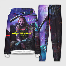 Женский костюм 3D (с толстовкой) с принтом CYBERPUNK 2077   КИАНУ в городе Новоалтайск,  |  | 2077 | cyber | cyberpunk | demon | glitch | keanu | logo | punk | reeves | samurai | symbol | team | trauma | глитч | демон | киану | кибер | киберпанк | клан | лого | логотип | огонь | панк | ривз | самурай | символ